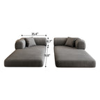 78.8" Compression Sofa Bed with Pillow Back Support