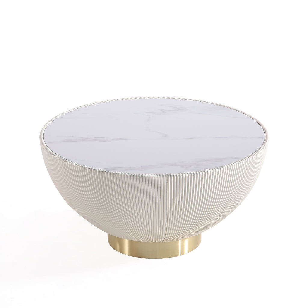 Anderson Sintered Stone Top Upholstered Coffee Table