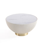 Anderson Sintered Stone Top Upholstered Coffee Table