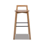 Sven 30" Modern Minimalist Low Back Wood Barstool