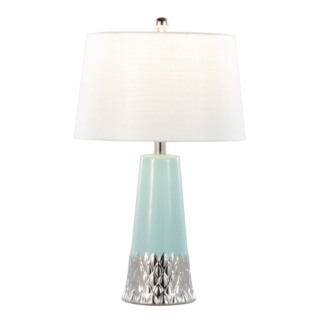 Penelope 22" Contemporary Ceramic Table Lamp with Tiffany
