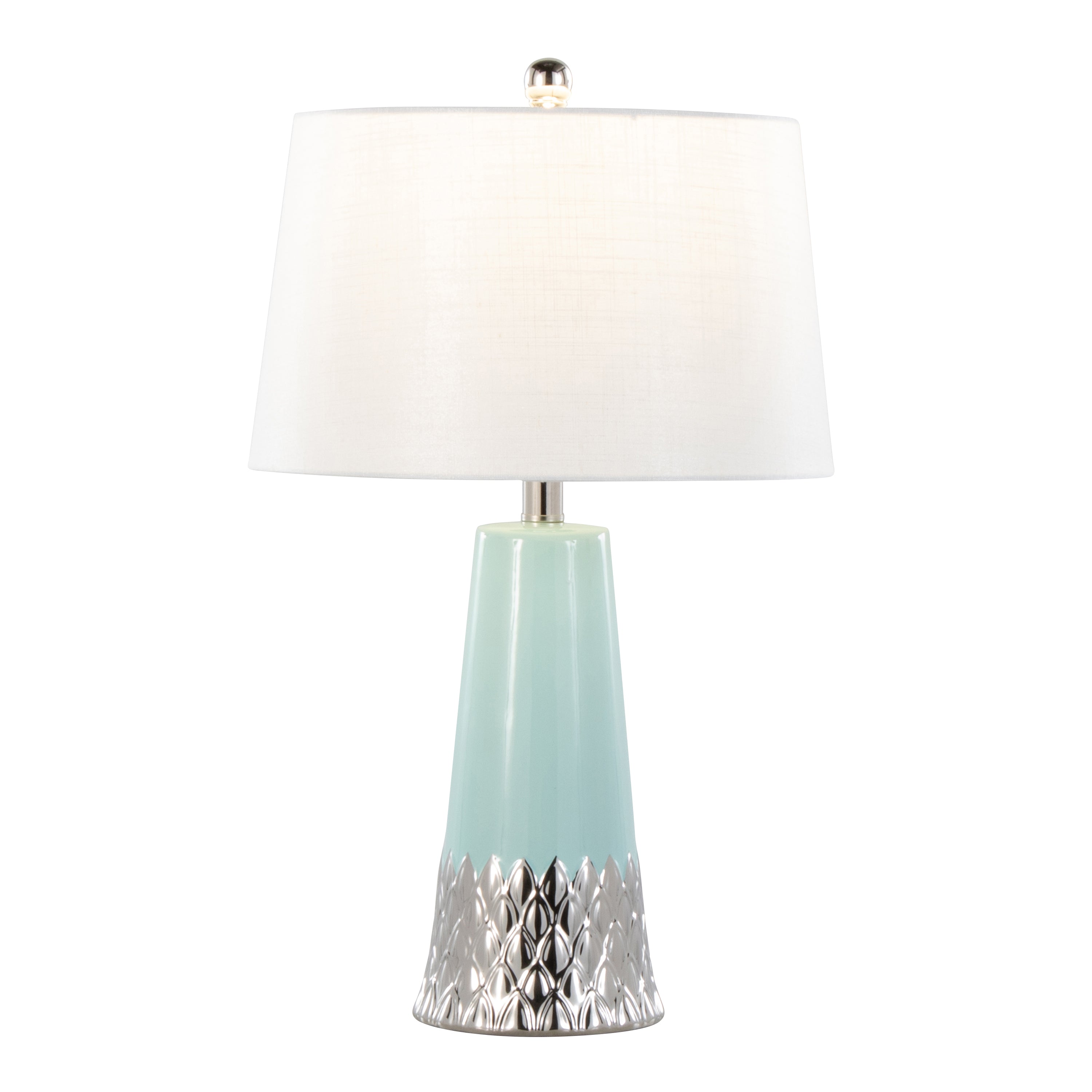 Penelope 22" Contemporary Ceramic Table Lamp with Tiffany