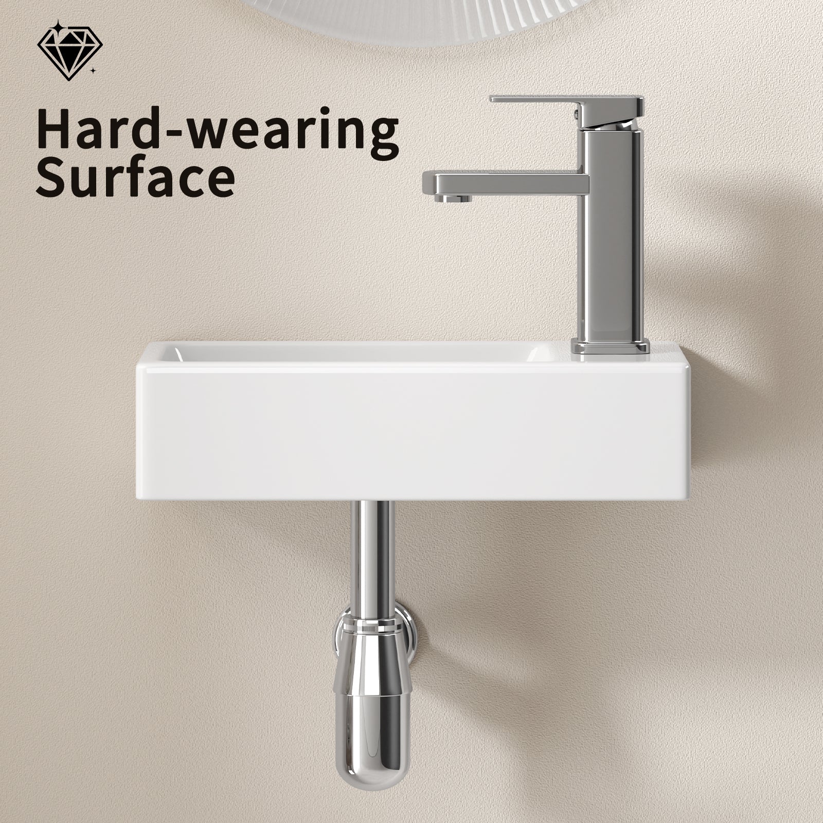 Wall-Mounted Ceramic Bathroom Sink
