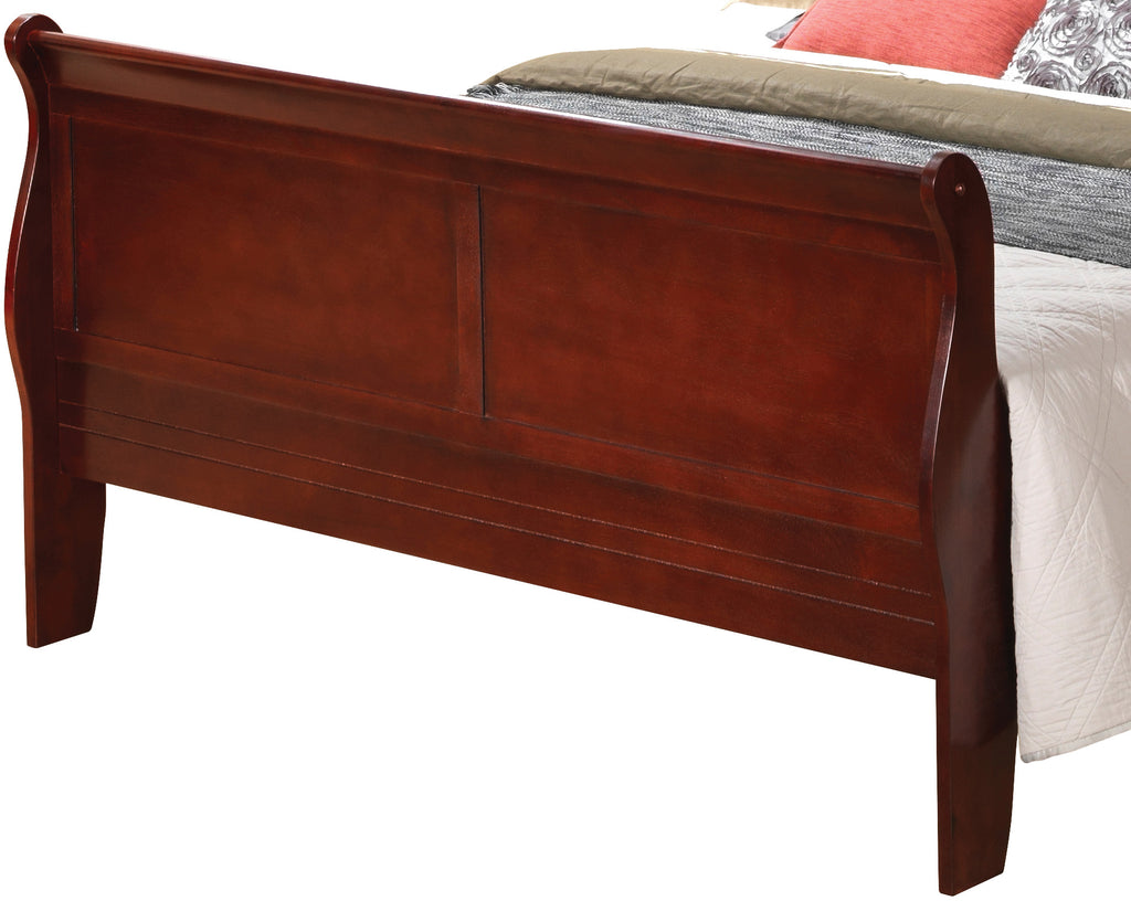 Charming Traditional King Bed In Cherry Finish