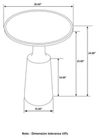 Black Stain Pedestal Accent Table