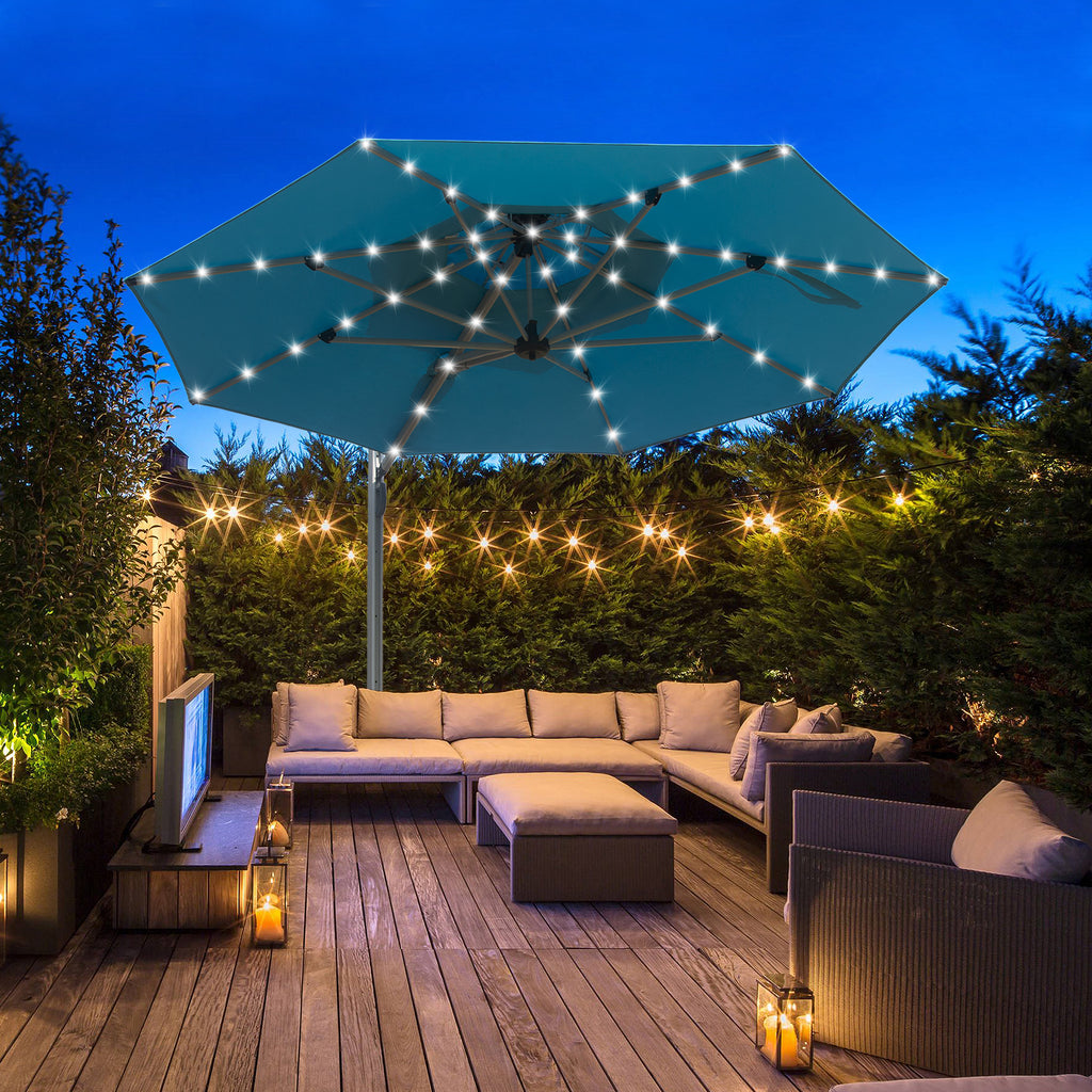 Round Cantilever Umbrella with Center Pole - Lake