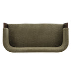 48.5" Upholstered Solid Loveseat (Walnut+Green)