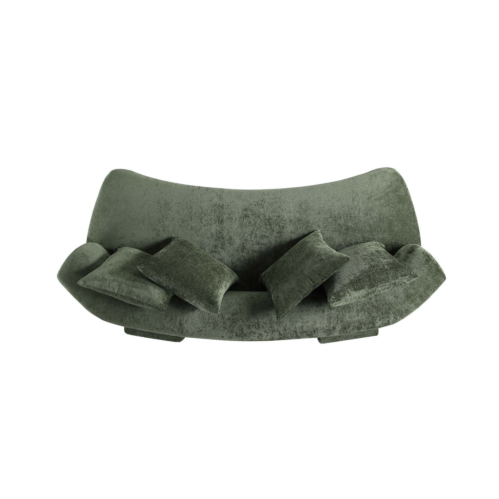 Verandah 91" Chenille Sofa in Olive