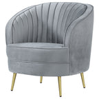 Grey Velvet Accent Chair