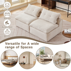 Modular Sofa with Neck and Lumbar Pillows