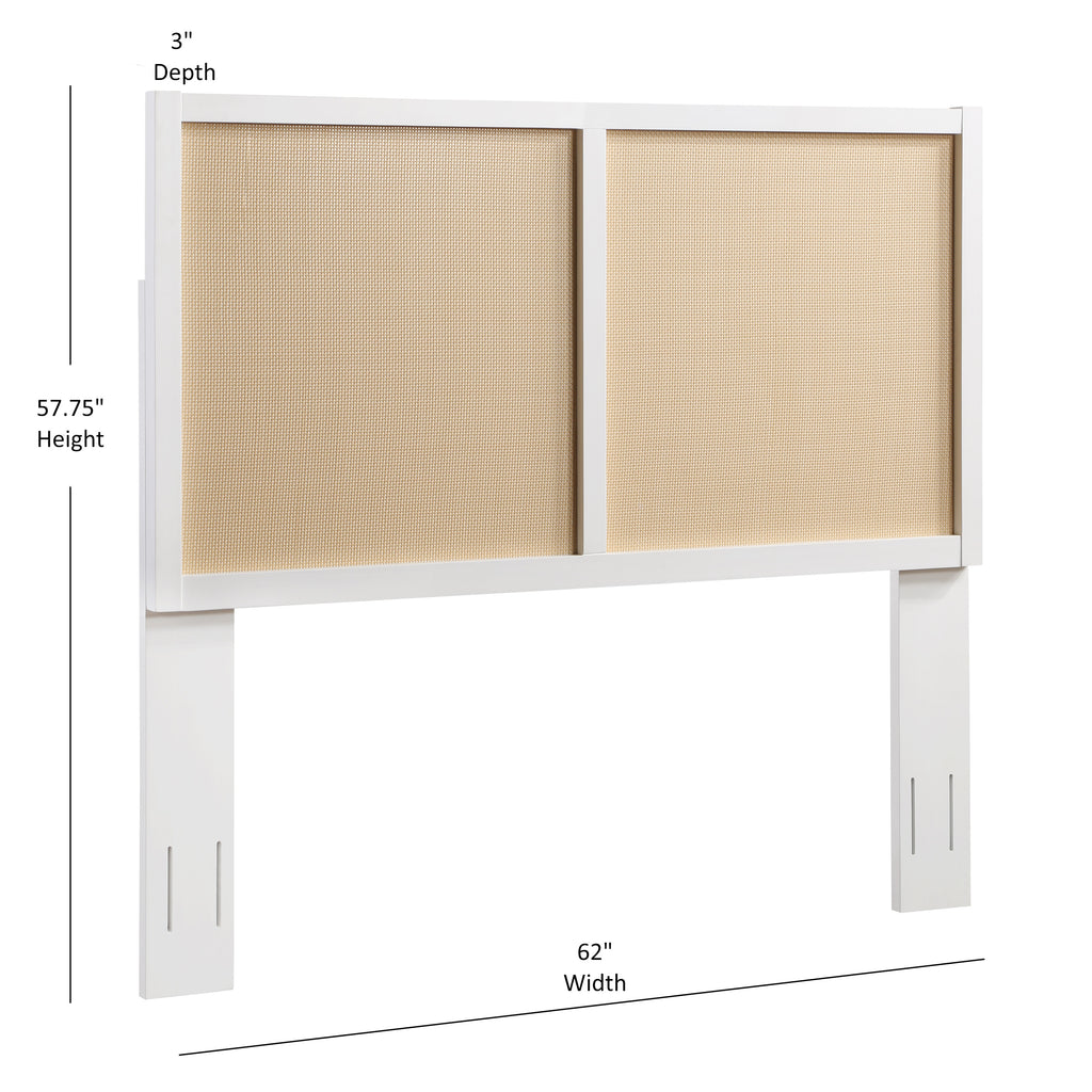 Barkley Cane and Solid Wood Queen/Full Headboard