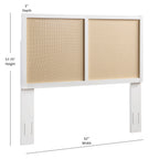 Barkley Cane and Solid Wood Queen/Full Headboard