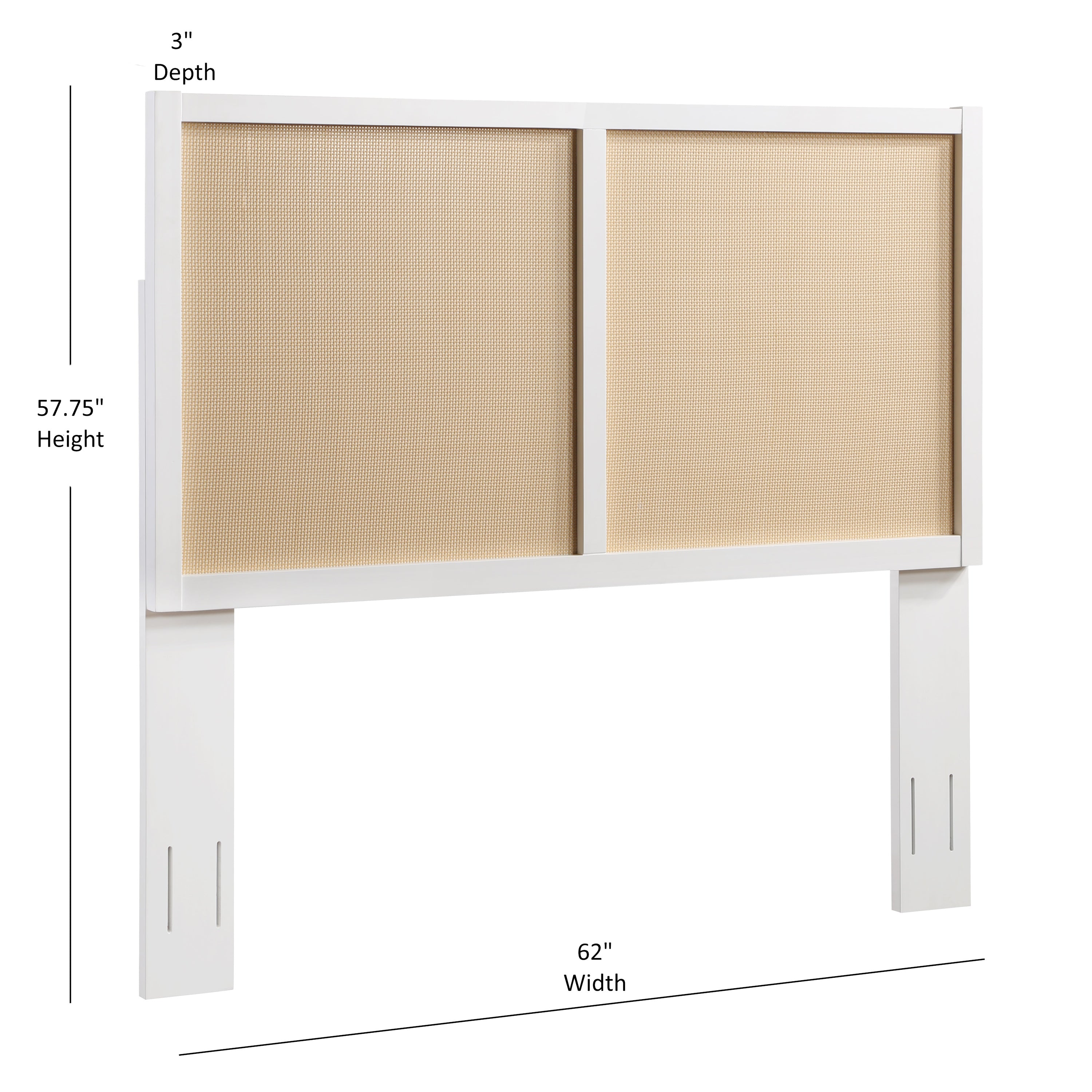 Barkley Cane and Solid Wood Queen/Full Headboard