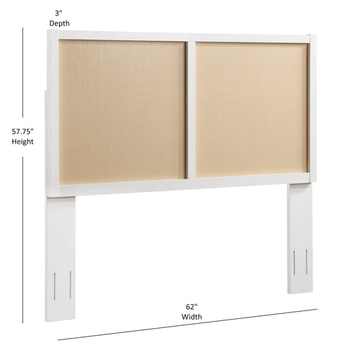Barkley Cane and Solid Wood Queen/Full Headboard