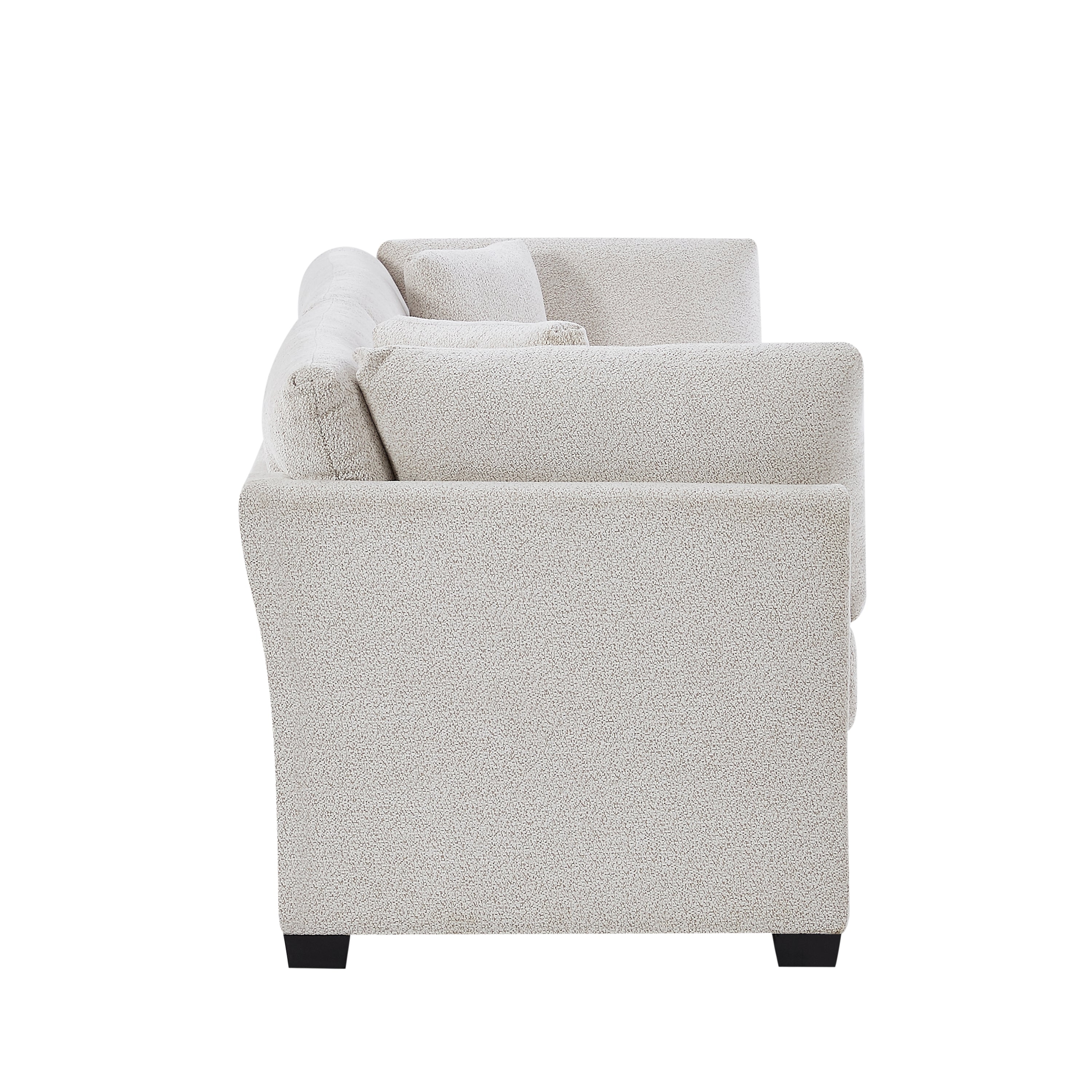 83.50" Modern Flared Arms Sofa (Beige)