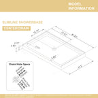 32" x 48" Shower Base Shower Pan