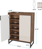 29.52" Brown Shoe Cabinet