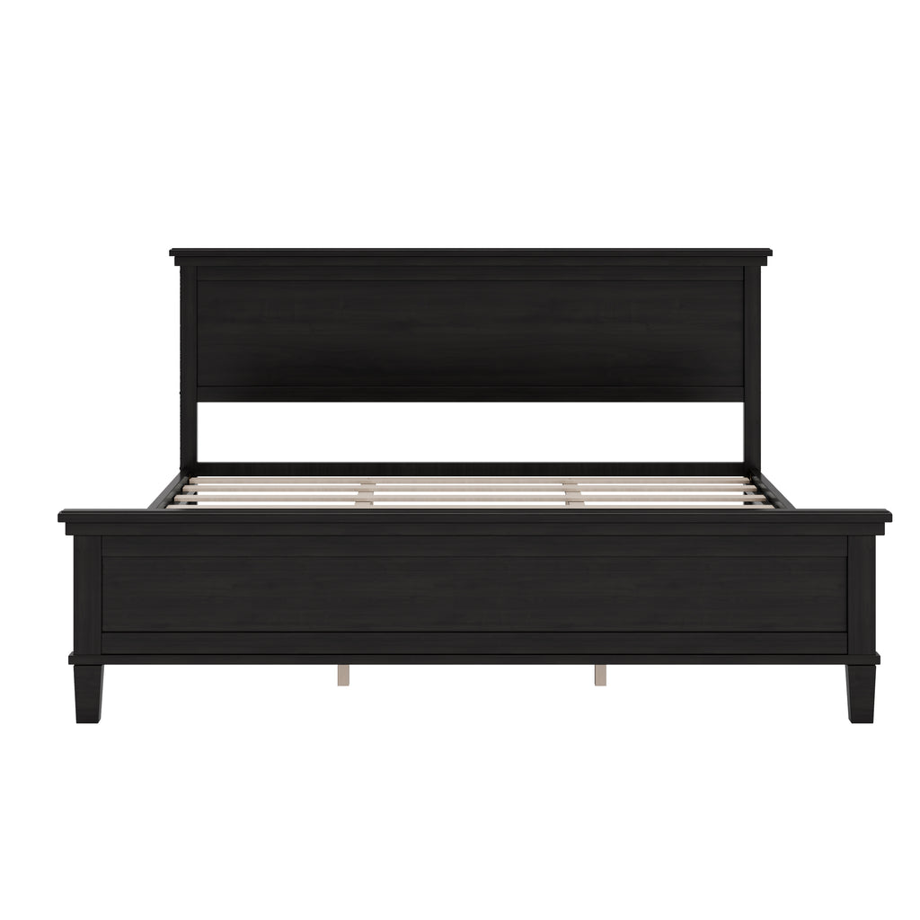 Mid-Century Modern Wood Platform Bed