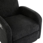 360 Swivel and Glider Recliner Chair - Black