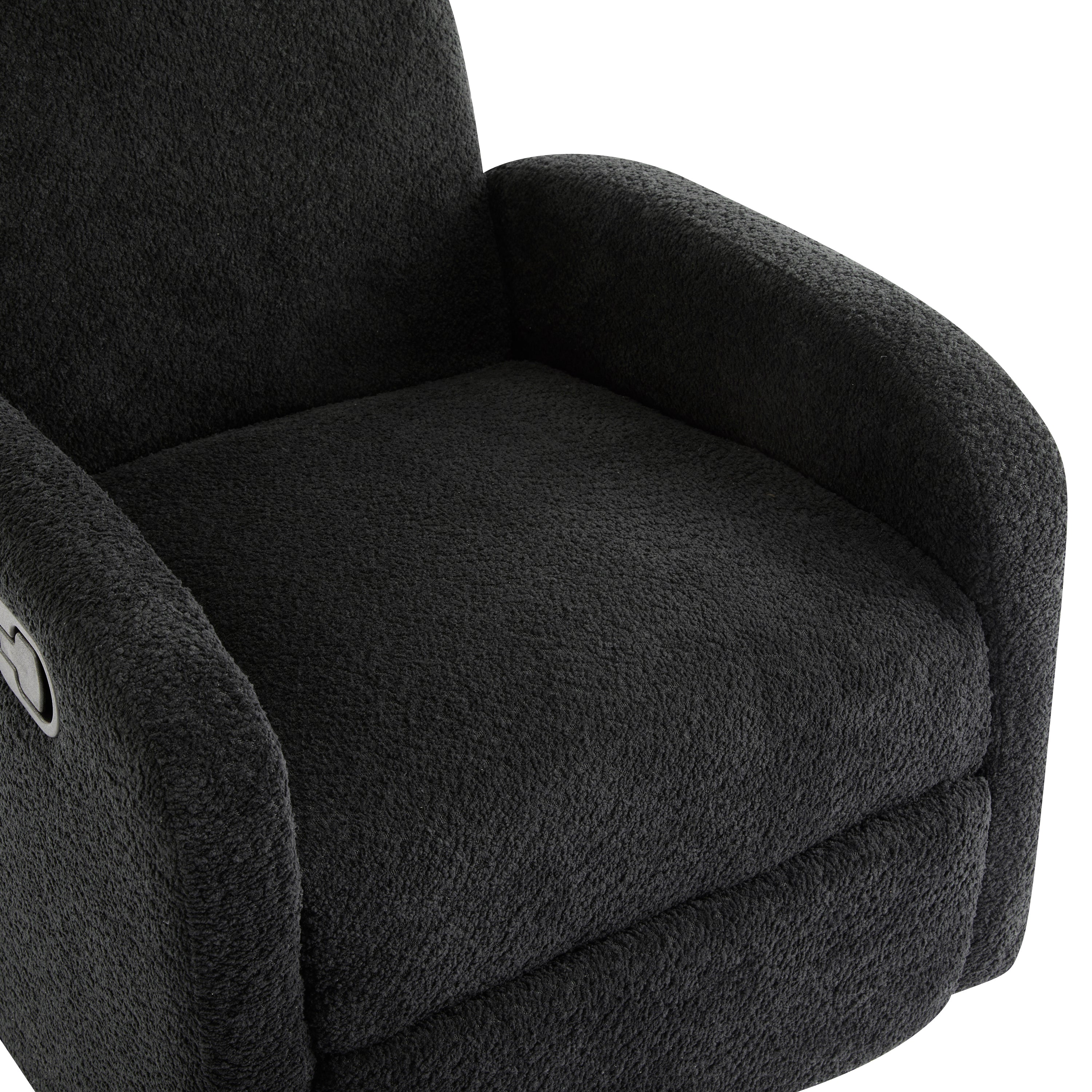 360 Swivel and Glider Recliner Chair - Black