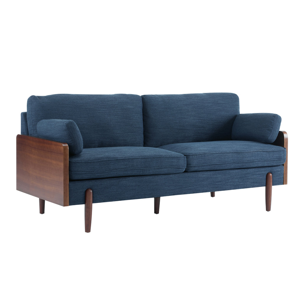 Mid-Century Modern Navy Sofa