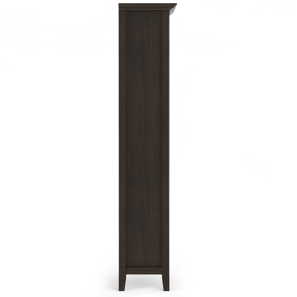 Amherst 36 Inch Solid Wood 5 Shelf Bookcase in Hickory