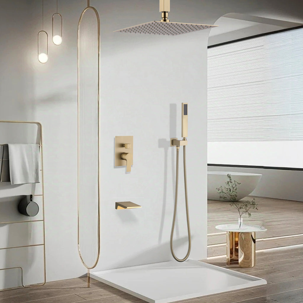 10 Inch Shower System with Rain Shower Faucet Set
