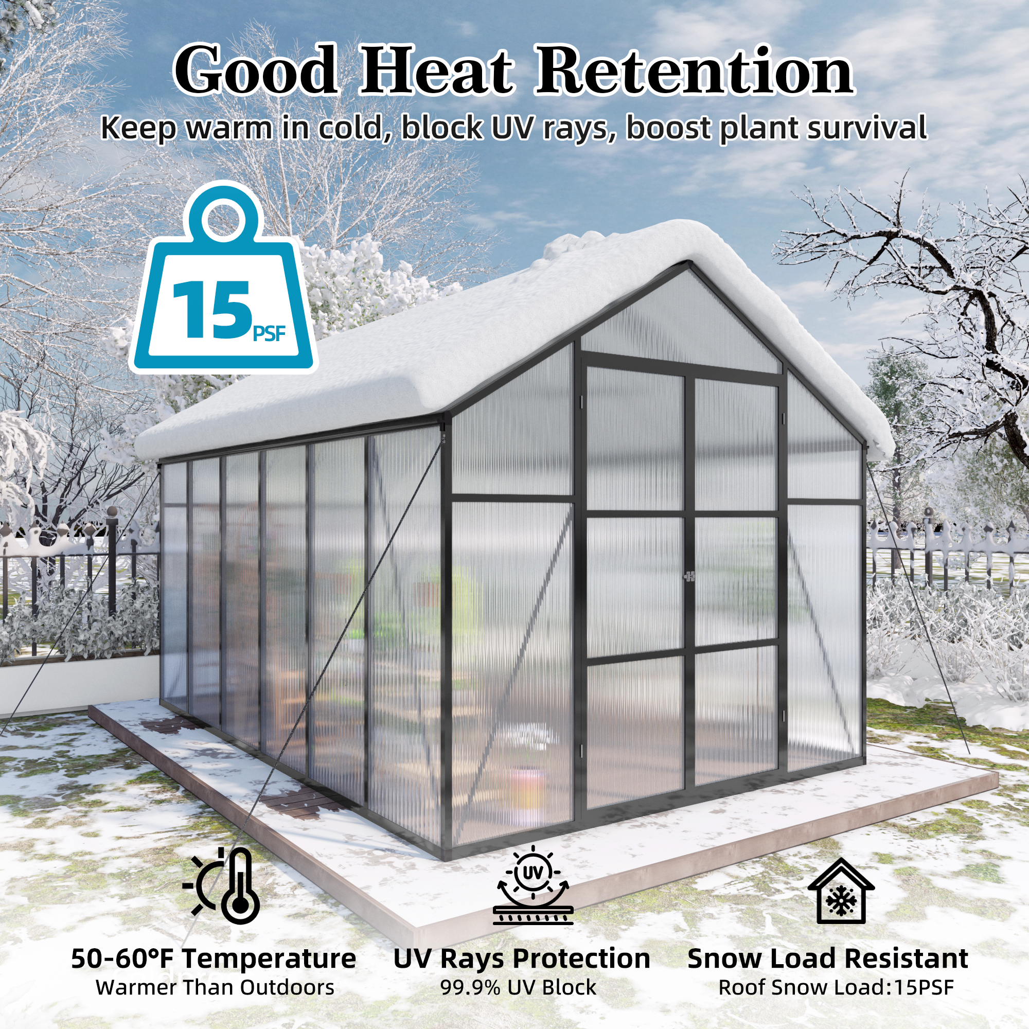 Newly Designed Greenhouse 8x12 FT