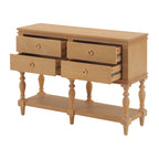 42" Vintage Console Table with 4 Soft-Close Drawers