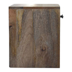 Solid Wood Floating Mini Classic Bedside, Wall-mounted, 1-Drawer, 1 Open Slot