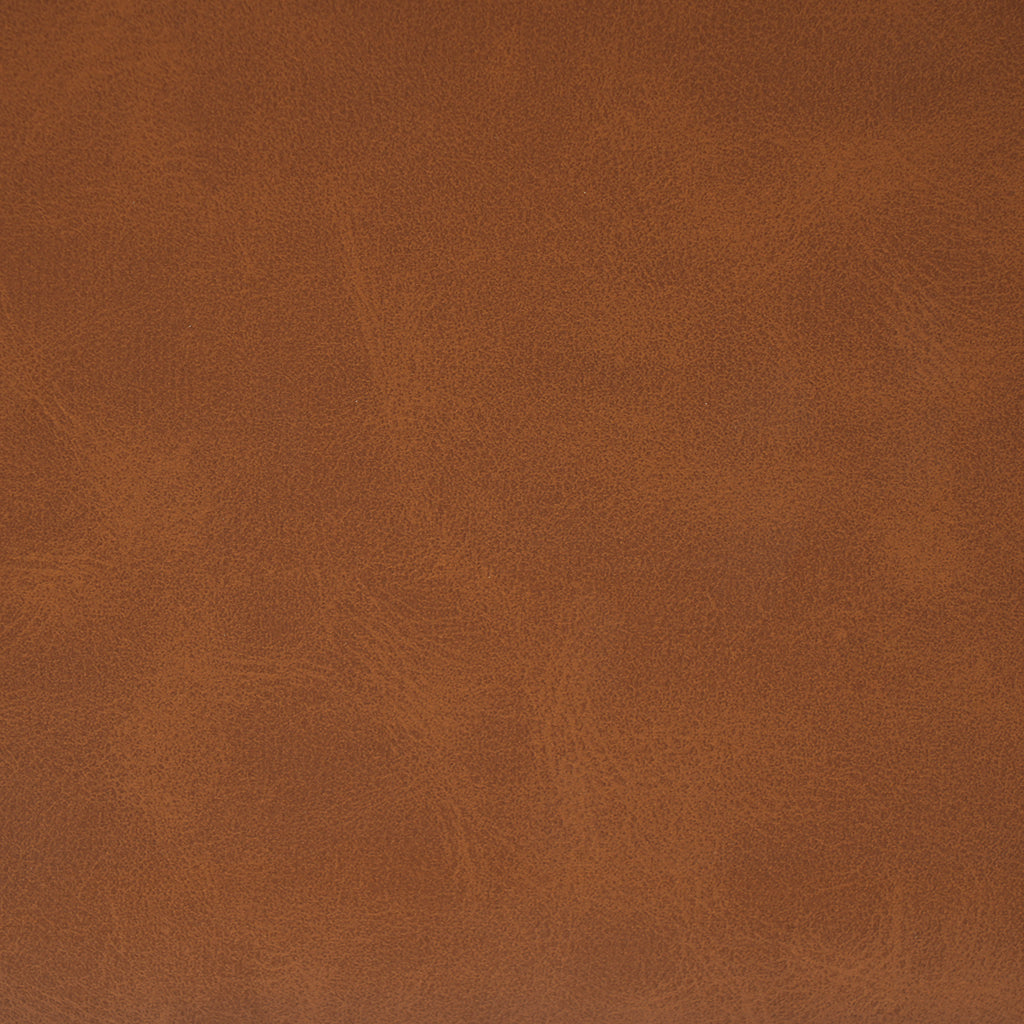 Upholstered PU Leather Ottoman, Solid Wooden Legs