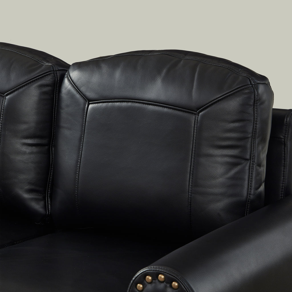 Classic 59" Faux Leather Loveseat