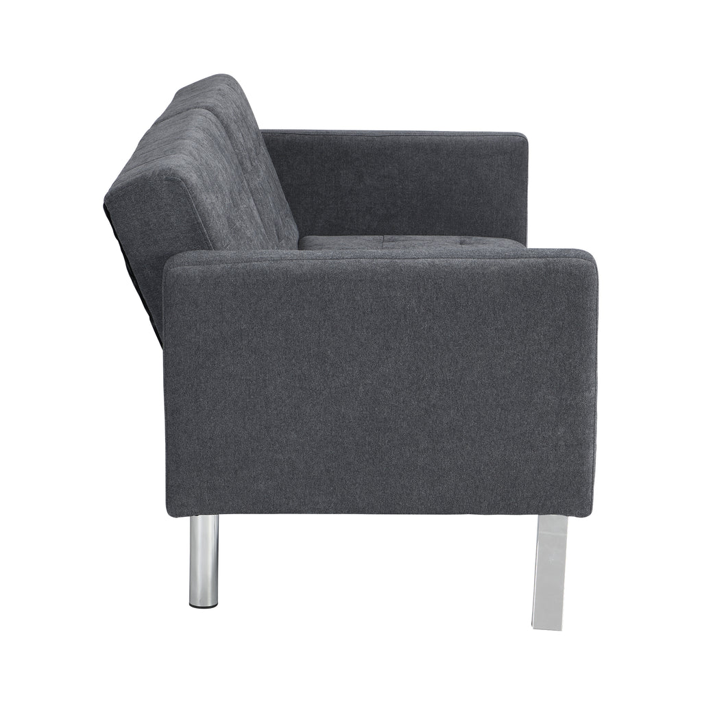 Convertible Sofa Bed in Dark Linen