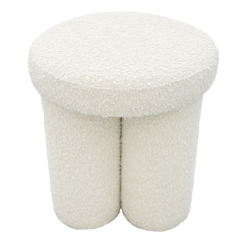 Wesley Sherpa Upholstered Ottoman Footstool