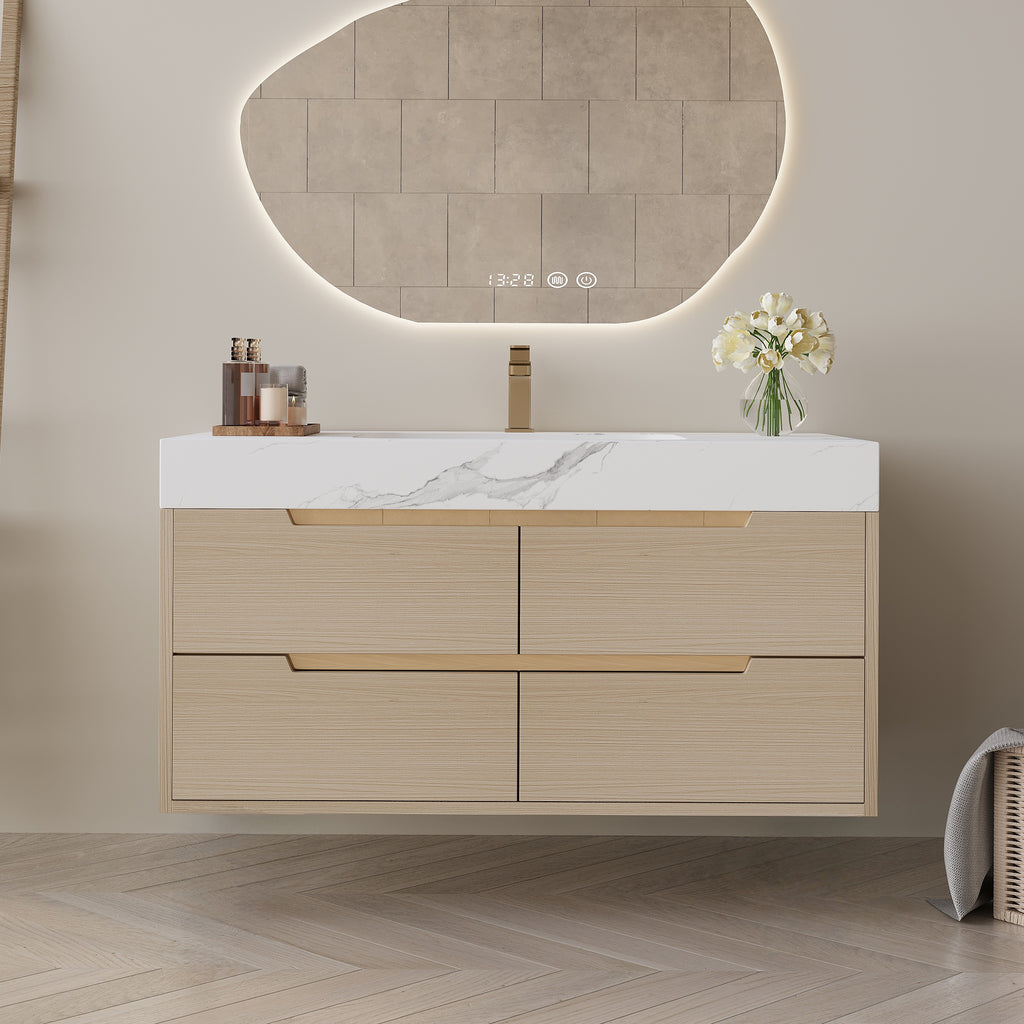 35.4" Modern Bathroom Vanity with Undermount Sink