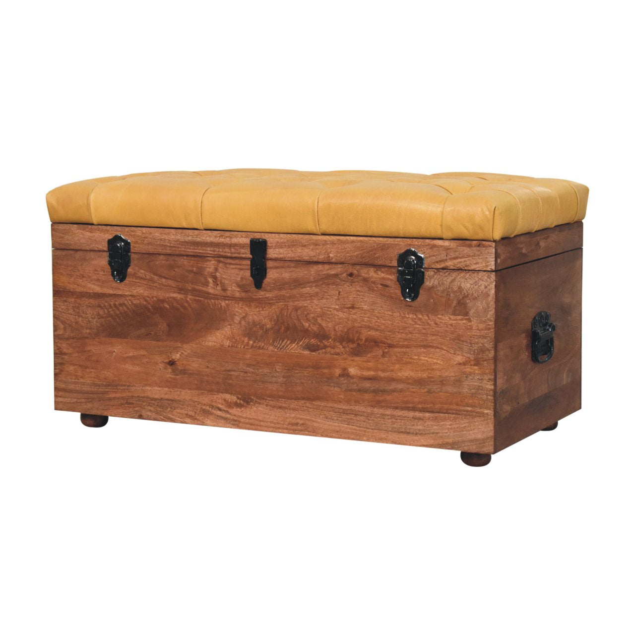 Solid Wood Buffalo Hide Honey Storage Box