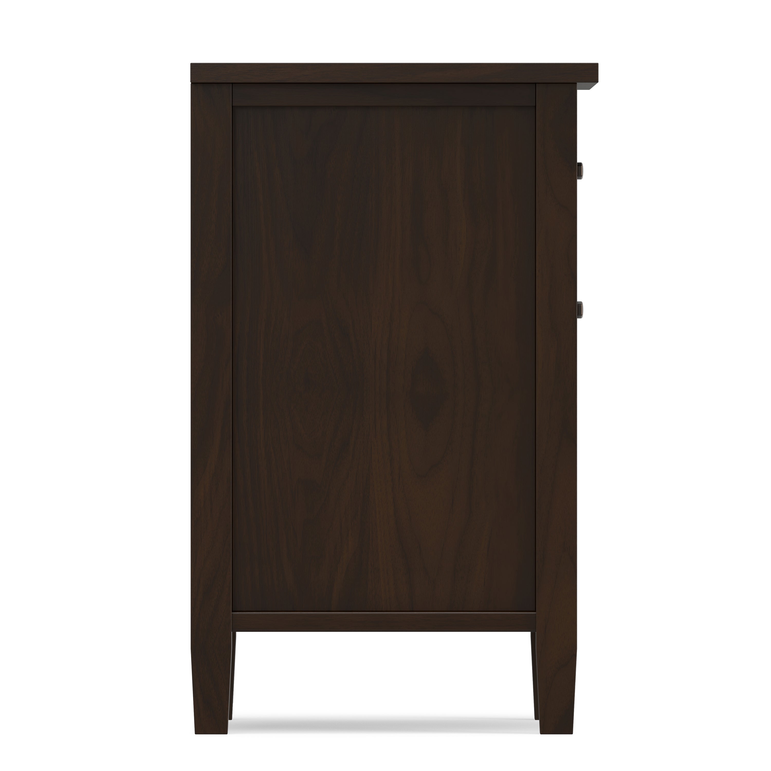 Warm Shaker Solid Wood Nightstand in Brunette