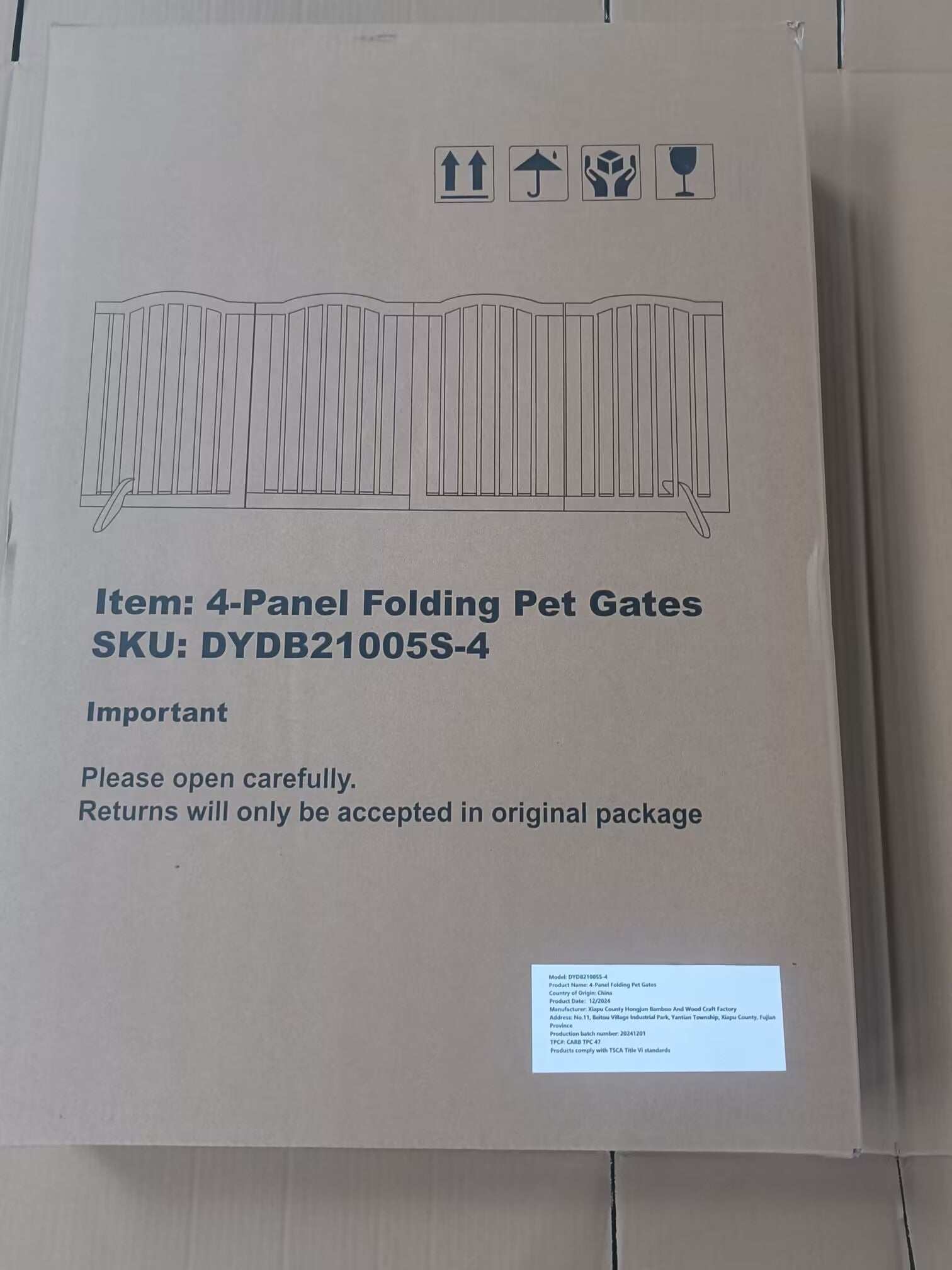 27.6" Height Tall Freestanding Pet Gate