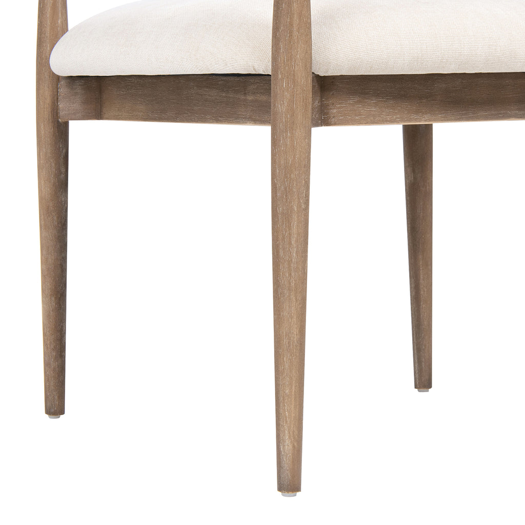 Artemis Mixed Material Upholstered Dining Arm Chair