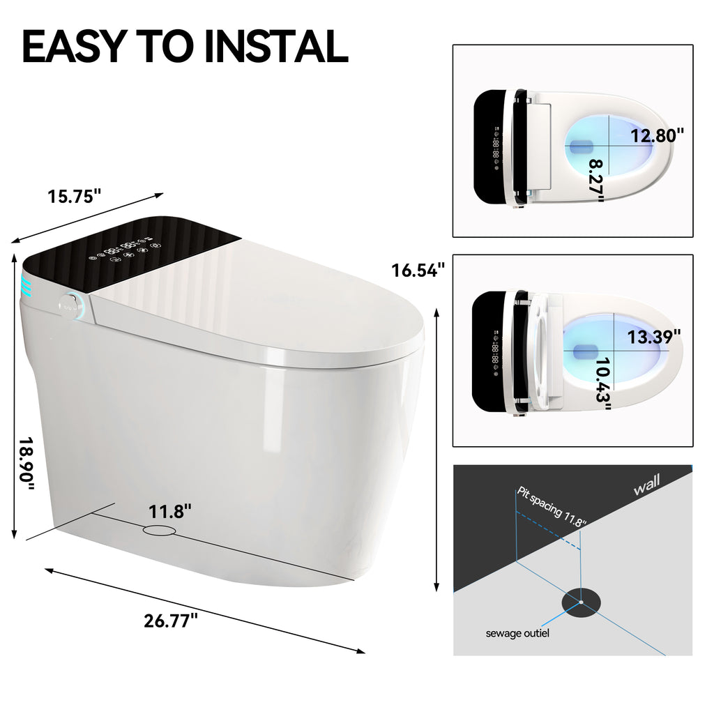 Smart Toilets With Heated Bidet Seat