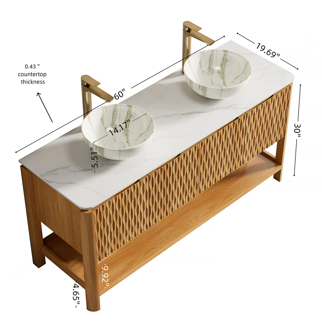Sharma 60" Bathroom Vanity & Sinks