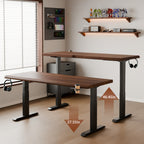 Solid Rubberwood Electric Standing Desk