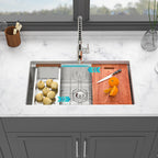 Single Bowl Undermount Workstation Kitchen Sink