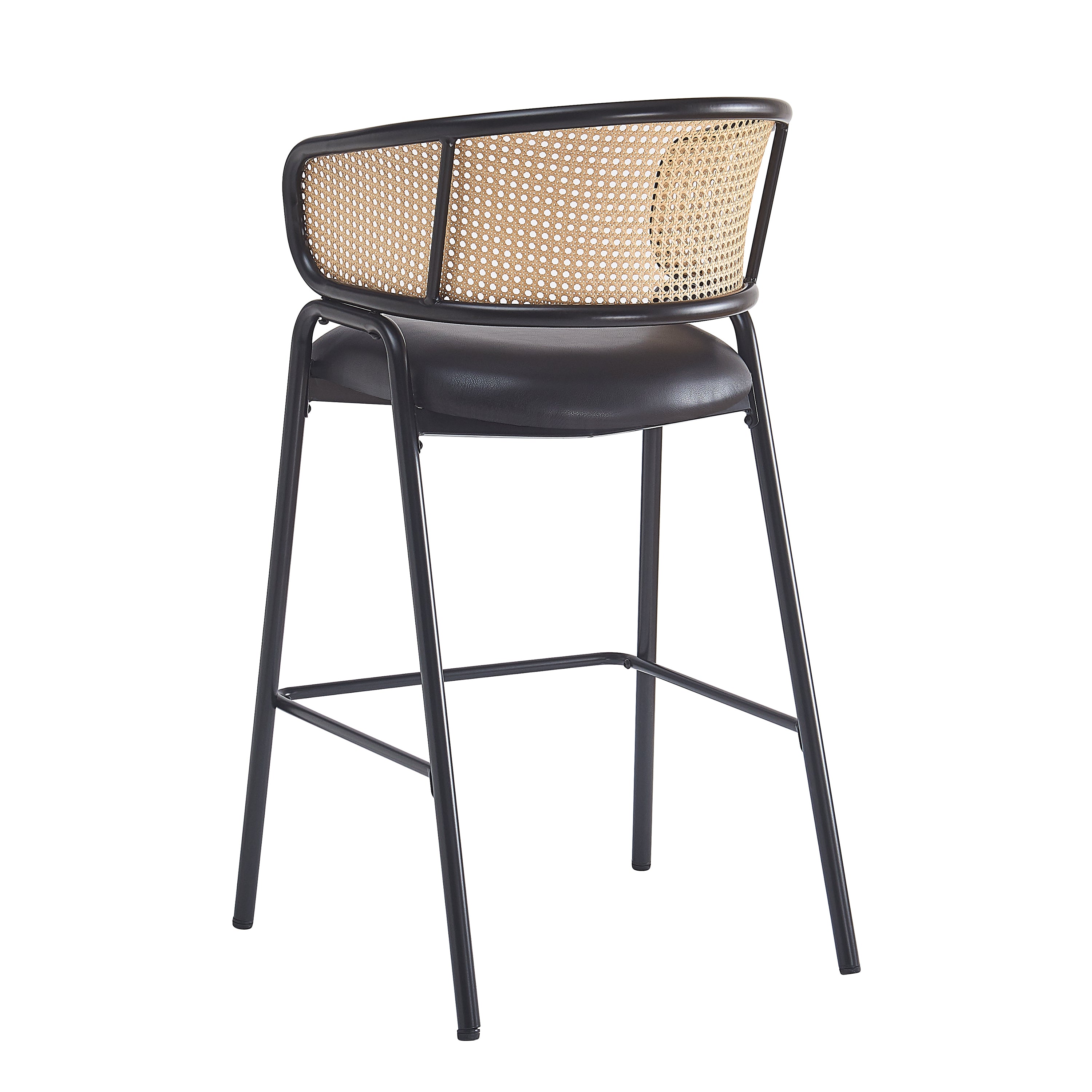 Ethan Indoor Metal Upholstered Barstool Set of 2