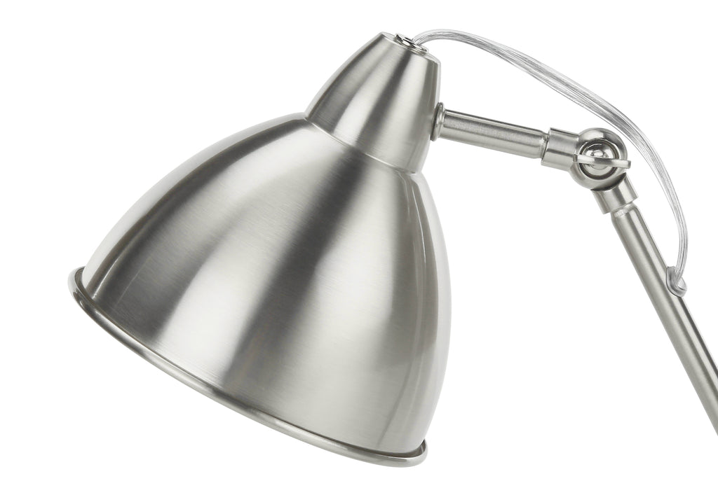 Modern Nickel Table Lamp with USB Port