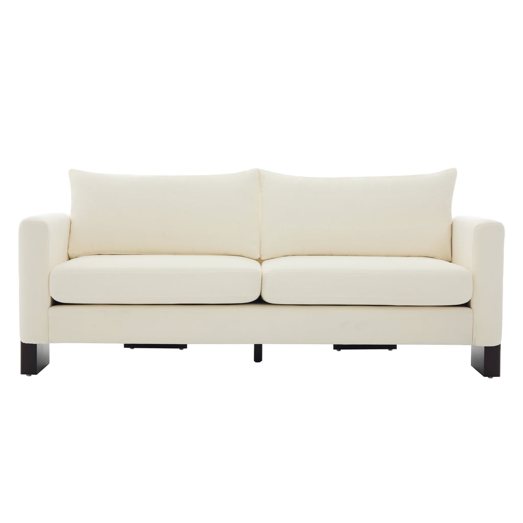 Modern 3-Seater Sofa with Rubberwood Legs