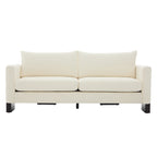 Modern 3-Seater Sofa with Rubberwood Legs