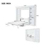 Queen Size Murphy Bed With Desk And Bookshelf