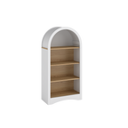 47" Freestanding Display Rack with Woodgrain Shelves