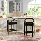 Americana Mid-Century Modern 26" Cane Back Counter Stool